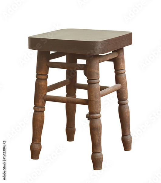 Obraz Old wooden stool