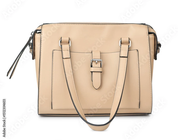 Obraz Beige leather handbag