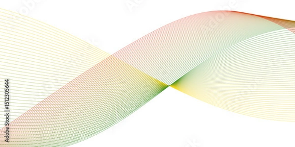 Obraz Abstract colorful glowing wave curved lines background.  Abstract frequency sound wave lines and technology curve lines background. Design used for banner, template, science, business and many more.