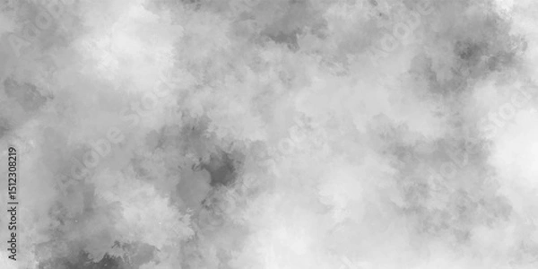 Fototapeta mysterious fog rolling over the landscape nature scene atmospheric, abstract soft textured white and black with gray speckles background, soft white watercolor grunge texture.