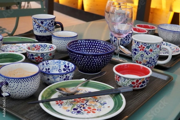Fototapeta 食後のポーランド食器色々