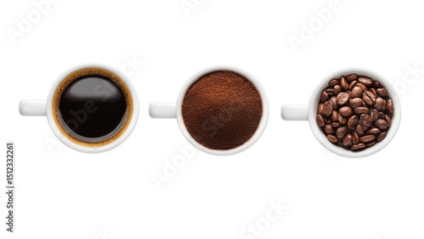 Obraz Stages of preparing cappuccino