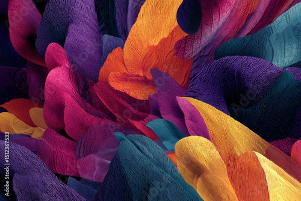 Obraz Colorful abstract wrinkled texture background