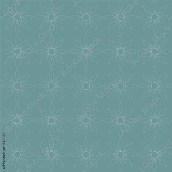 Obraz Vector seamless pattern with a delicate, elegant floral design. Suitable for printing, wallpaper, textiles, packaging, and web design.