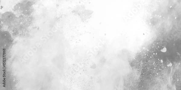 Fototapeta Cement grunge surface grainy stucco wall texture overlay, Soft gray and white fog texture background, soft white watercolor grunge texture,nblack sky with white cloud.