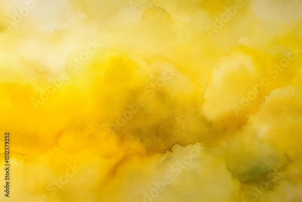 Obraz Abstract Yellow Watercolor Background Texture High-Resolution Image