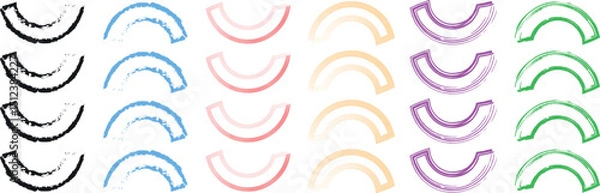 Obraz Clean and Modern Halftone Dotted Circle Frame Collection: Round Vector Borders for Cosmetic Branding, Wellness Packaging, and Healthcare Logos