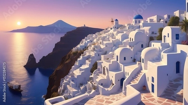 Obraz oia village in santorini island greece