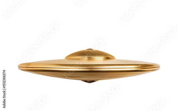Obraz A gold colored object with a round shape