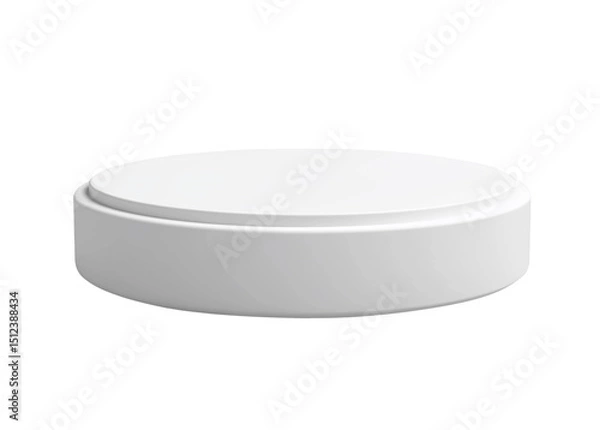 Obraz A white round object sits on a white background