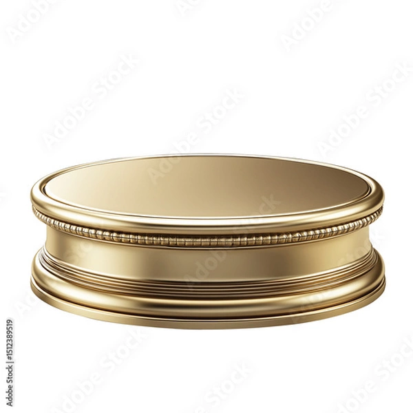 Obraz A gold colored object with a gold rim