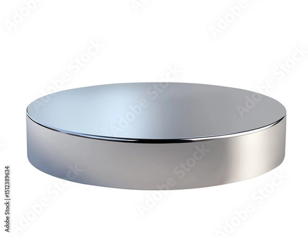 Obraz A silver metal object with a circular shape