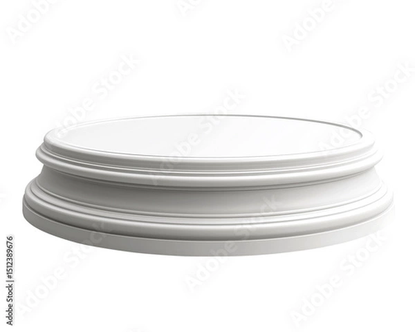 Obraz A white pedestal with a rounded top