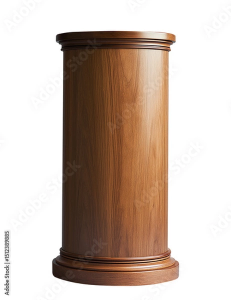 Obraz A tall wooden column with a plain surface