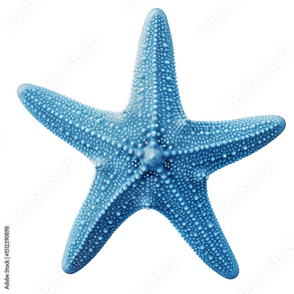 Obraz A blue starfish with many points