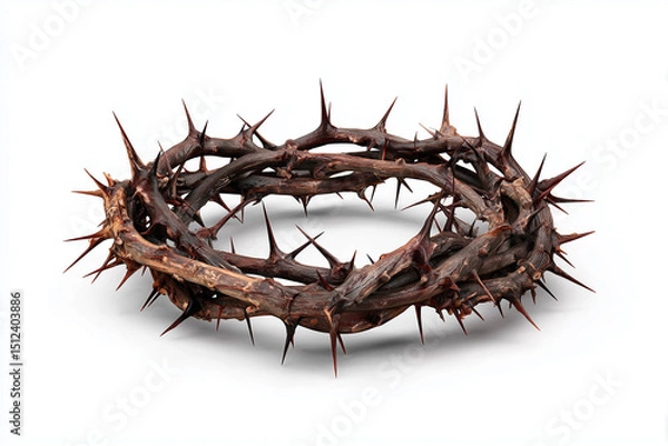 Obraz Crown of thorns isolated on transparent background