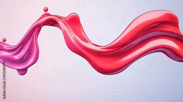 Fototapeta Dynamic abstract splash formed by vivid pigment explosion with rich colors and fluid motion against neutral background