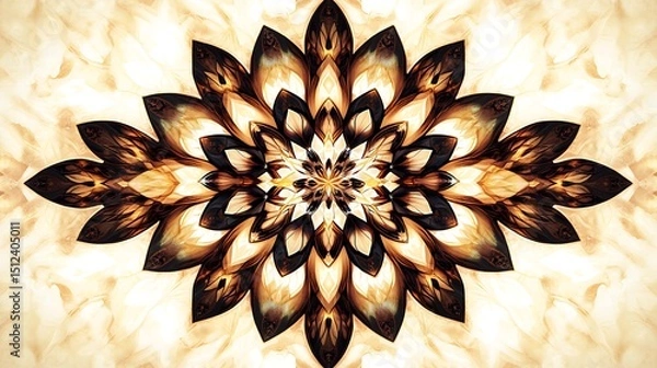 Fototapeta Subtle abstract pattern composed of earthy brown and olive shades with delicate texture and muted contrasts