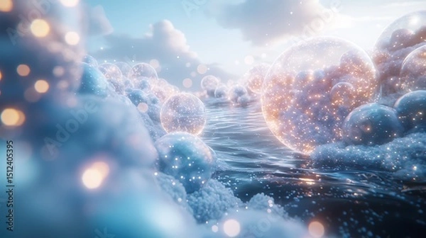 Fototapeta Dynamic realistic fire sparks scattering with glowing intensity for use in video compositing and effects