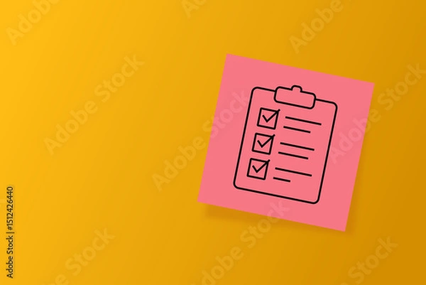 Fototapeta done. an icon on office paper. office paper. successful completion of assigned tasks. teamwork. animation. pin. a business idea. teamwork in business. a task. decision. purpose. achieve your goal. 