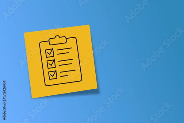 Fototapeta done. an icon on office paper. office paper. successful completion of assigned tasks. teamwork. animation. pin. a business idea. teamwork in business. a task. decision. purpose. achieve your goal. 