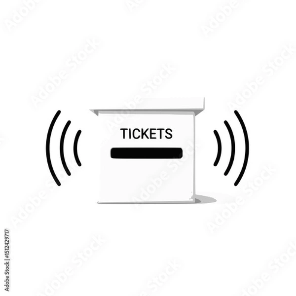 Obraz Ticket booth with contactless payment, for websites and apps