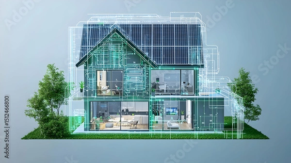 Obraz Modern Smart Home Design Visualization