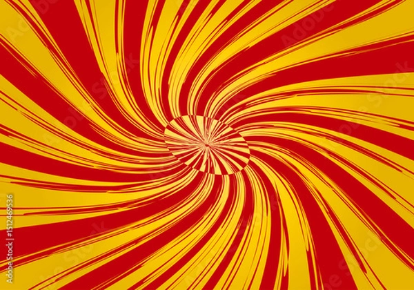 Fototapeta remolino rojo y amarillo. Composición abstracta en rojo y amarillo mostaza. Movimiento