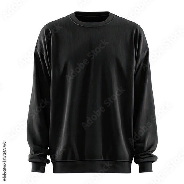Obraz Black oversized sweatshirt.  Features a relaxed fit, crew neckline, and long sleeves.  Made from a soft, comfortable material