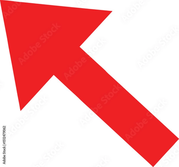 Obraz red arrow isolated on white