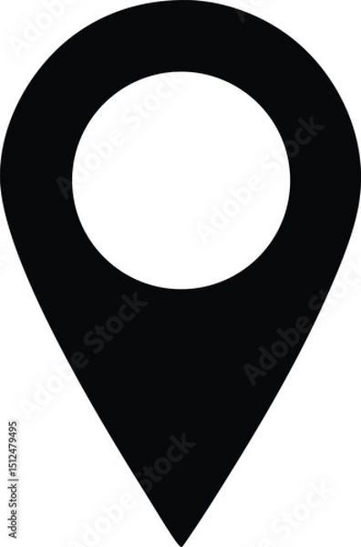 Fototapeta map pointer icon vector illustration. location icon