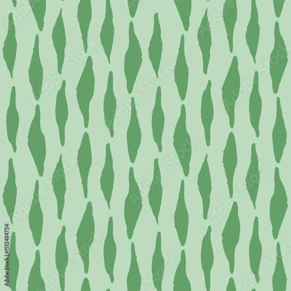 Obraz Seamless repeat pattern with abstract hand painted oval shapes in stripes in tonal soft green shades. Camo brush strokes, calming background for nature, forest, outdoor, unisex projects.