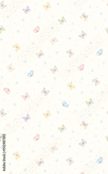 Fototapeta Graceful Handmade Geometric Floral Scrollwork Sketch Compositions
