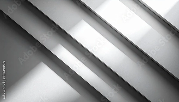 Fototapeta Minimalist abstract geometric composition with sharp lines and subtle light and shadow transitions creating a sense of depth and contemporary elegance for modern design projects