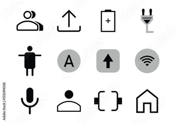 Fototapeta A group of icon and shape design
