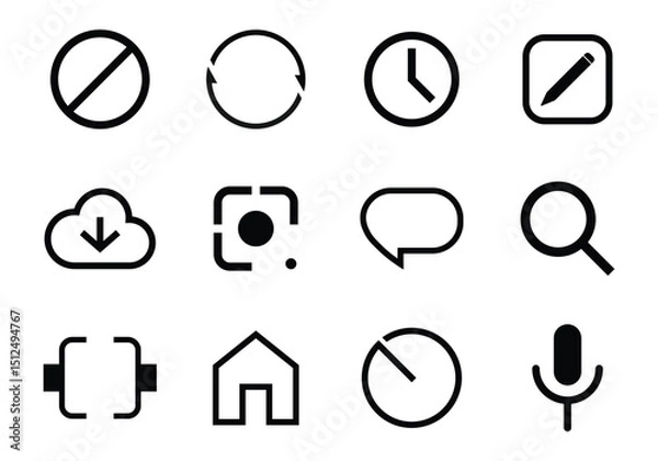 Fototapeta A group of icon and shape design