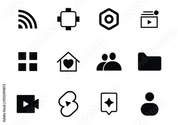 Fototapeta A group of icon and shape design