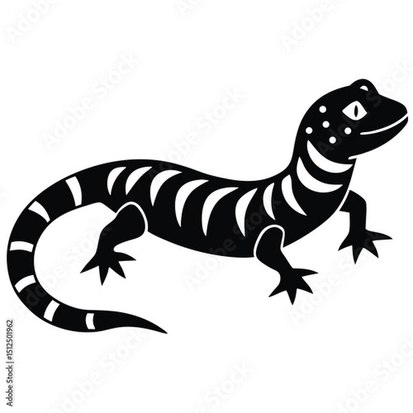 Obraz Printable vector illustration of sanda lizards, Lizard vector, Silhouette Vector Illustration of a Sanda Lizard, Creepy Crawly Lizard, Sanda Vector Set, Minimalist Black Sanda Lizard Silhouette. Sanda