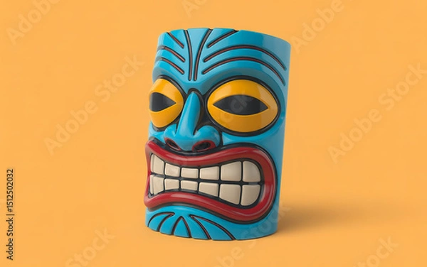 Fototapeta Vibrant Tribal African Patterns and Masks generative ai