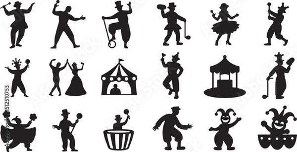 Obraz Carnival performers icon