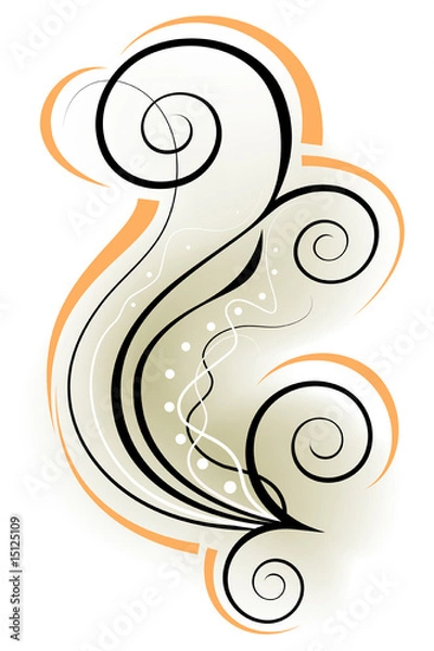 Obraz Pattern from curl. Abstract vector illustration.