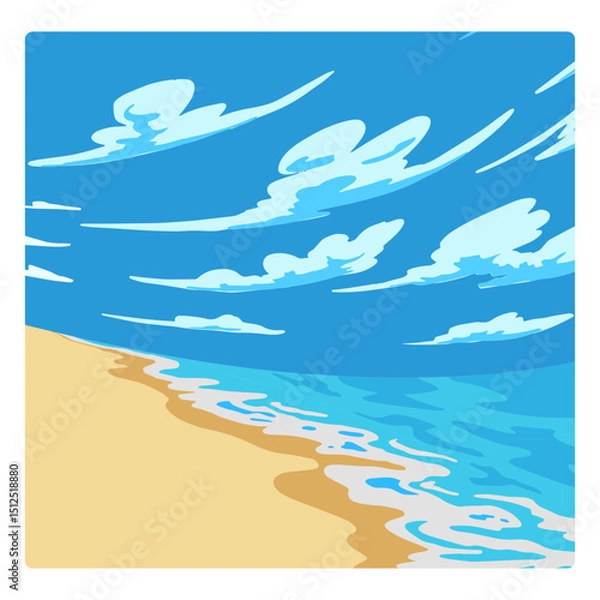 Fototapeta Cloudy beach