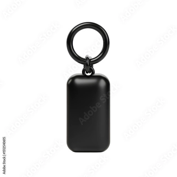 Fototapeta Keychain with simple and modern black design for everyday use and style accessories