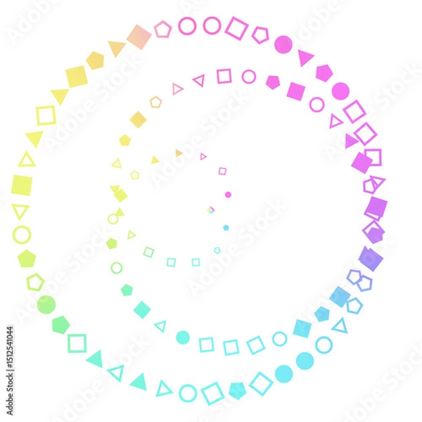 Fototapeta Colorful geometry curve background.	