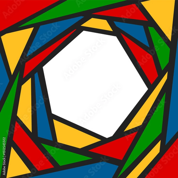 Fototapeta Abstract background with colorful geometric lines pattern and with some copy space area