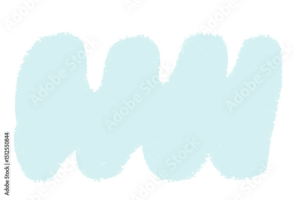 Fototapeta Shape chalk on the transparent background.	