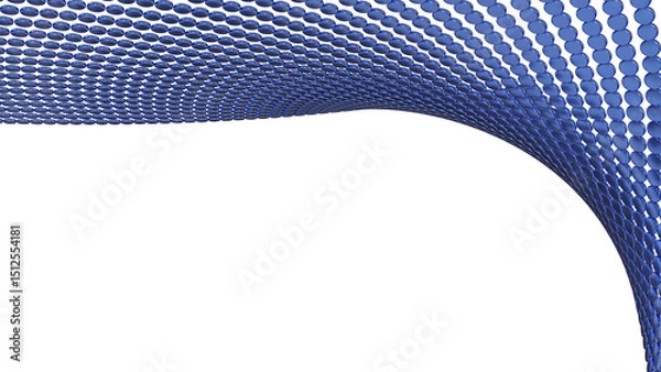Fototapeta Abstract repeat geometry wave background. 3d rendering.	