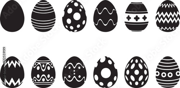 Obraz set of easter eggs vector icons