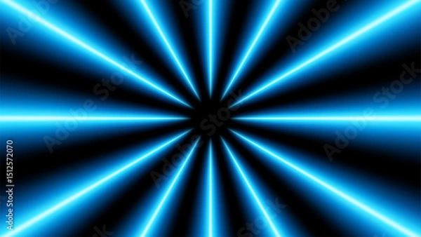 Obraz Big Blue Light Trails, Long Time Exposure Motion Blur Effect, Vector Illustration