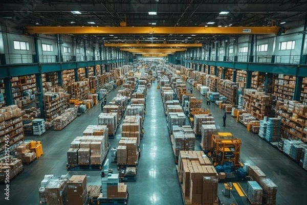 Fototapeta Inside the gateways of global trade. Generative AI